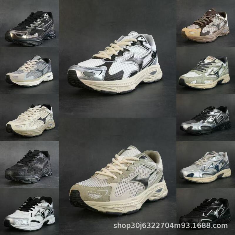 Mizuno Racer S Retro Mesh Anti-Slip Wear-Resistant Spee 2K Men's and Women's Casual Running Shoes Export