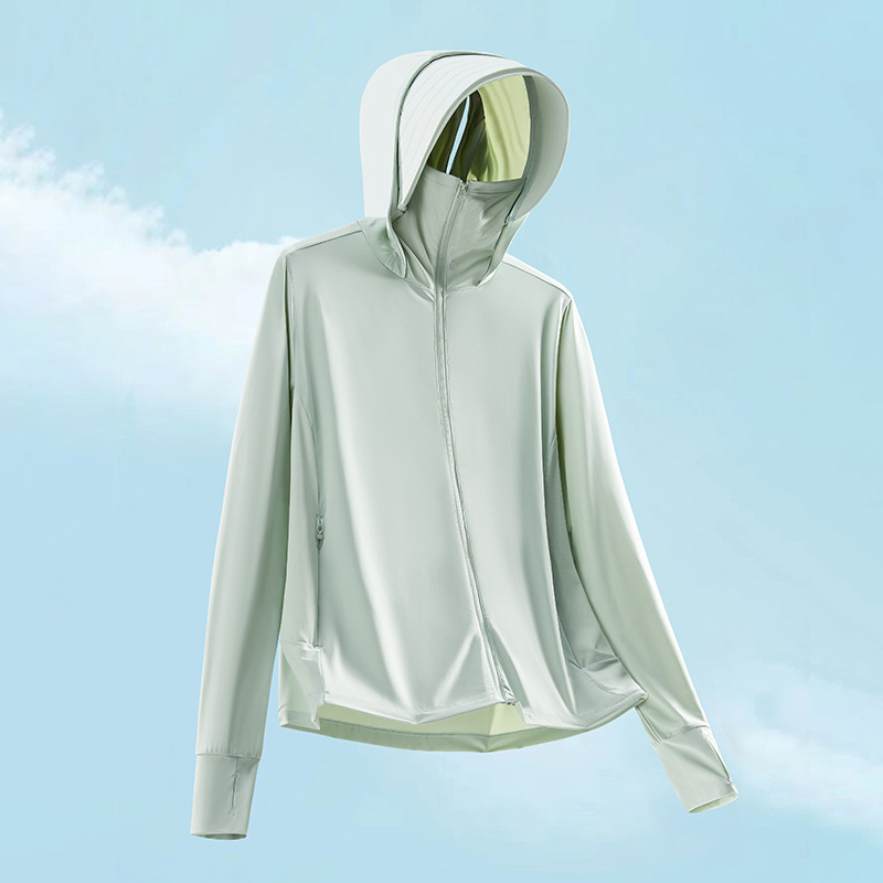 2024 ropa de protección solar de hilo original para mujeres desmontable sombrero de verano anti-UV upf50 + ropa de protección solar transpirable de seda de hielo para hombres image 8