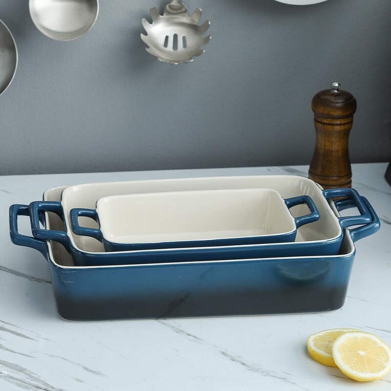 Rectangular Ceramic Baking Dish Set for Home Use, Microwave Oven, Casserole Dish for Cooking, Cake, Dinner, and Baking Rectangular Ceramic Baking Dish Set for Home Use, Microwave Oven, Casserole Dish for Cooking, Cake, Dinner, and Baking