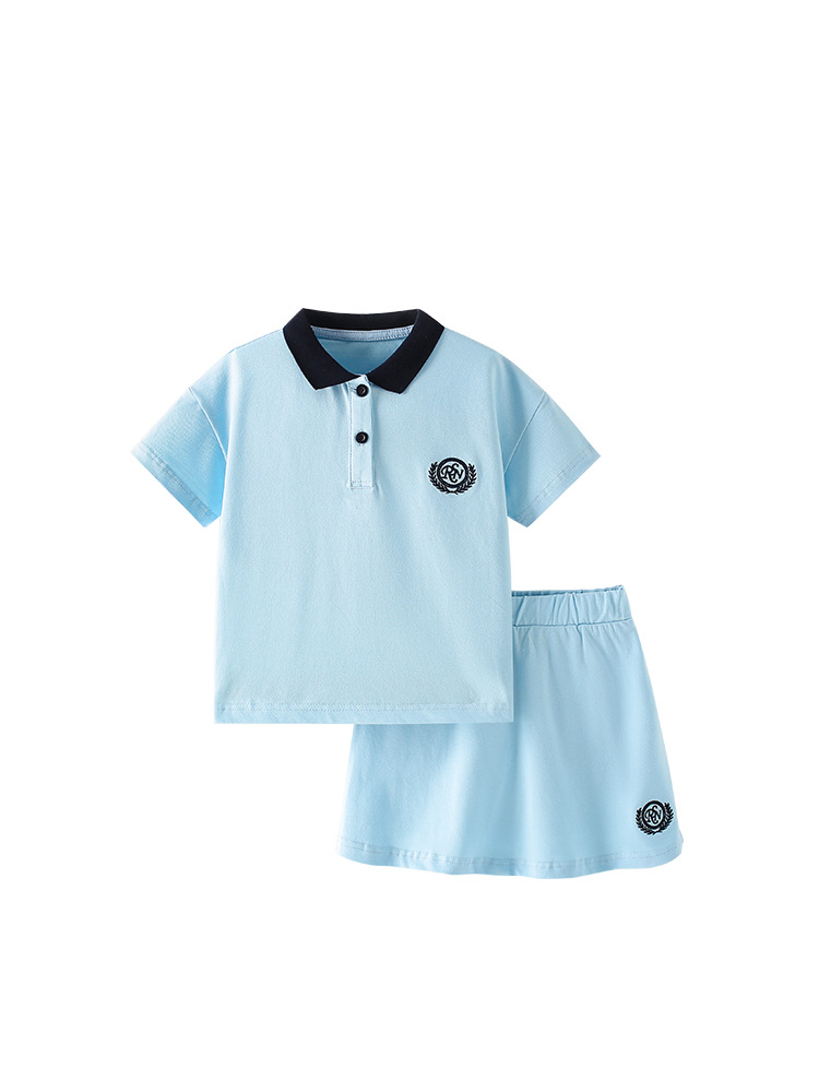 Traje de niña malwee transfronterizo verano nuevo estilo europeo y americano de manga corta casual niña de dos piezas para niños