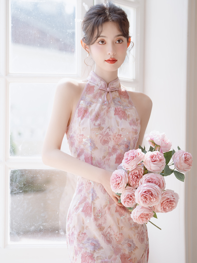 新中式女装复古改良旗袍连衣裙甜辣两件套裙夏年轻款高端气质穿搭