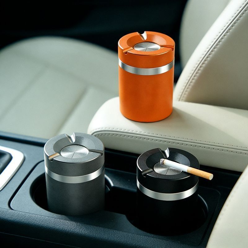 Rotating ashtray, windproof, light luxury, home use, creative, sealed, stylish, personalized, office use, with lid, personalized, car ashtray