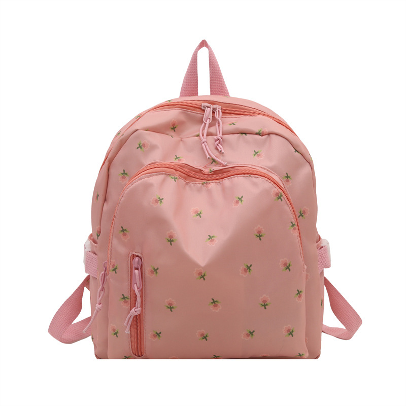 2025 primavera nueva moda coreana simple mochila de hombro casuales flores frescas lindas dulces mochila de estudiantes