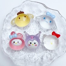 可爱动物卡通 夜光 diy奶油胶手机壳吊坠 发夹饰品 树脂配件