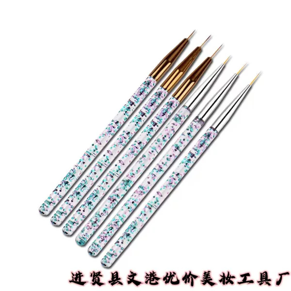 Net red onion powder crystal pull line pen hook line painting flowers will be 3 pieces of beauty tools suit