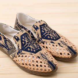 麻凡布衣2025夏季新品单鞋 男 印花款套鞋棉麻布鞋国风你男