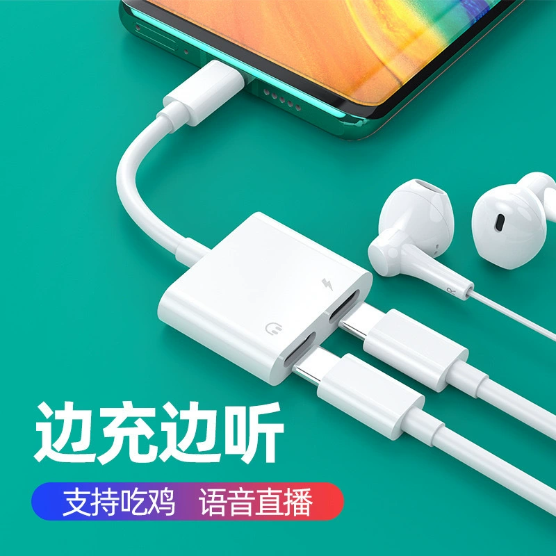 Two-in-one adapter cable 100W digital chip TYPE-C to double C multi-function adapter audio cable support