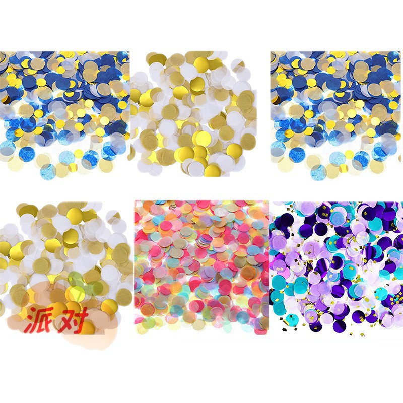 Fabricantes personalizados confeti de papel de vacaciones suministros de atmósfera de fiesta en el extranjero de vacaciones de papel de chip fabricantes