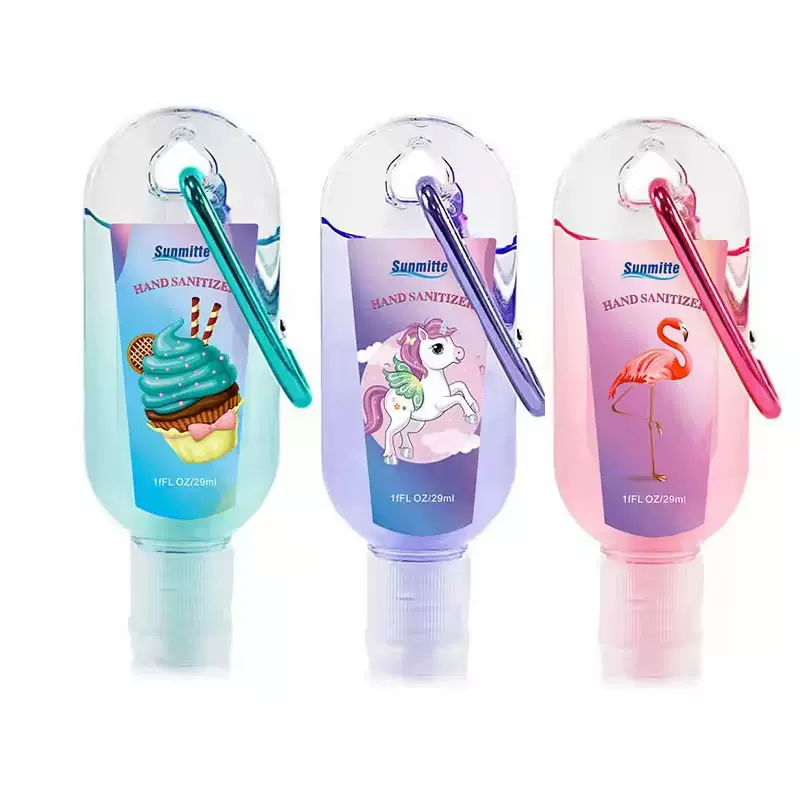 30ml挂钩登山扣免洗洗手液便携酒精凝胶60ml登山瓶装挂扣挂包消毒