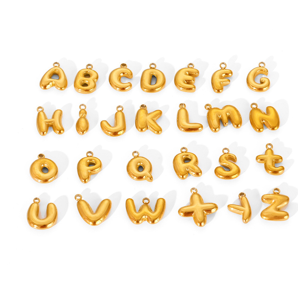 2g Weight Pendant Jewelry Making Type 12*8mm Jewelry Making Size DIY Jewelry Accessories Classification 1 Piece Quantity 304 Stainless Steel Material Letter Pattern All Seasons Season Polishing Design Vacation, Simple Style Style 1 Piece 12*8mm 304 Stainless Steel Letter Pendant 无