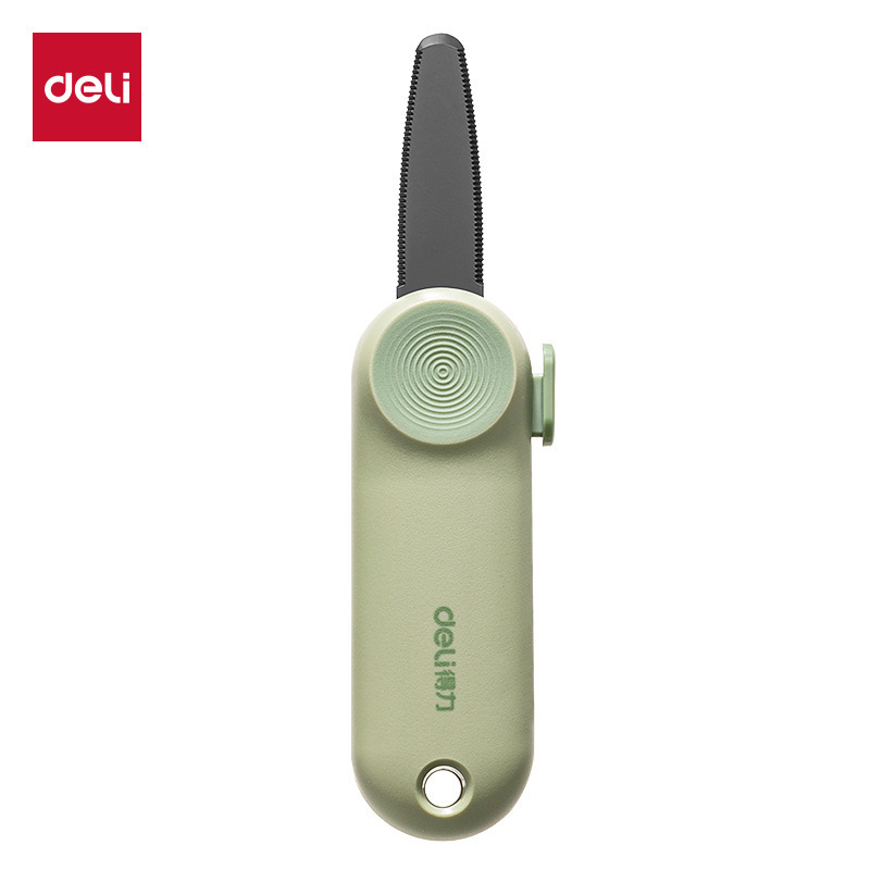 Deli TD5 Box Opening Knife High Color Value Portable Mini Art Knife Dismantle Express Knife Serrated Safety Anti-cutting Hand Color