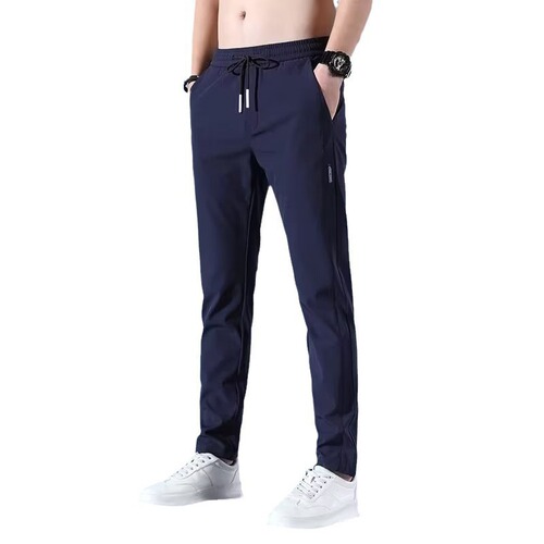 Classic minimalist solid color versatile casual business long pants for men, summer thin breathable stylish comfortable casual pants