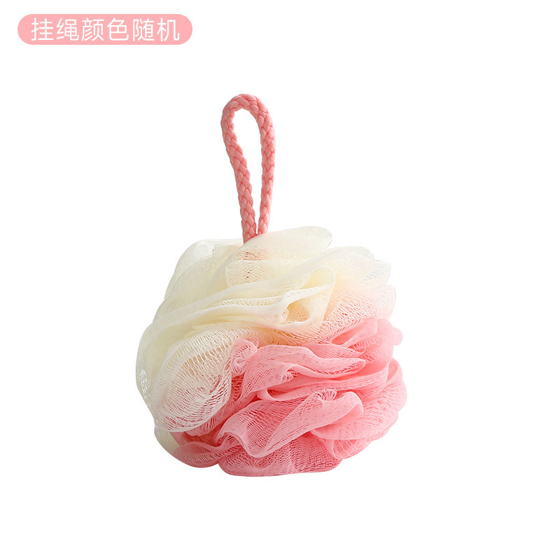 2835 大号双色沐浴球彩色成人沐浴浴球 洗澡搓澡沐浴球浴花50g|undefined