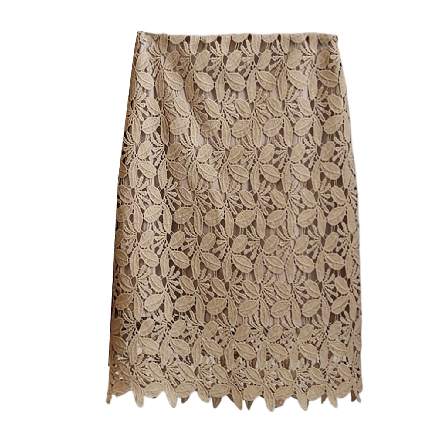 Women's Lace Embroidered Hollow out Midi Skirt High Waist Slimming Sexy A-Line Bodycon for Summer Versatile Fashionable Bottoms_ecoleips.com