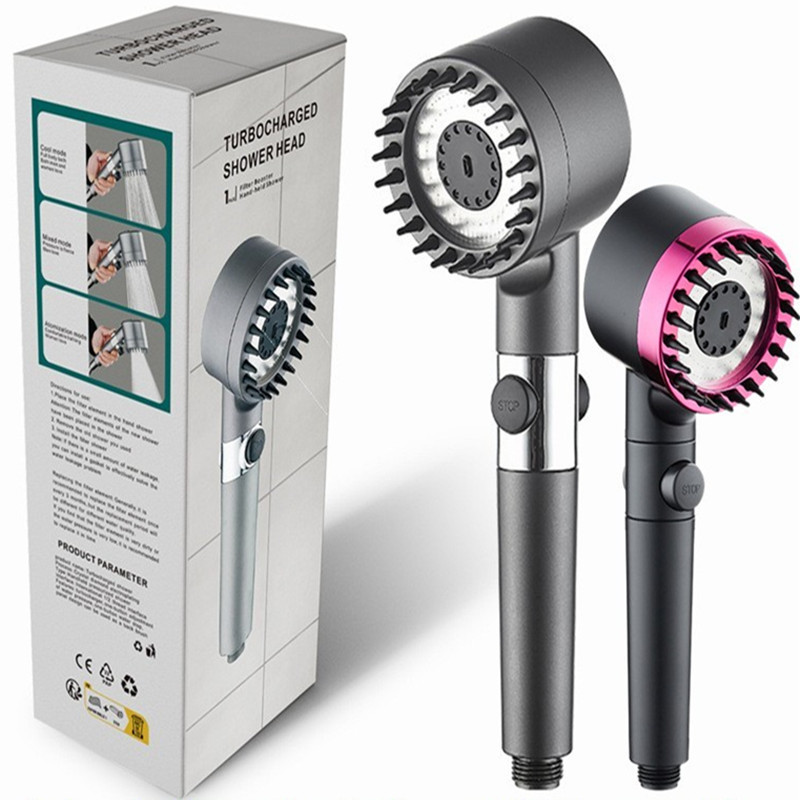 跨境专供亚马逊爆款戴喷增压花洒三档款增压花洒