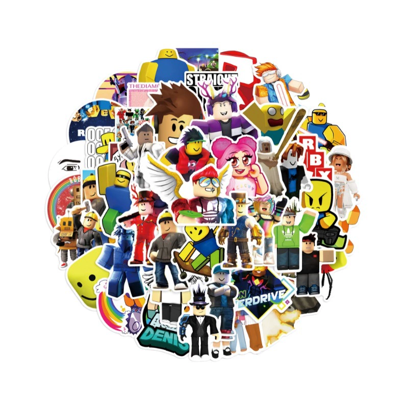 50 ROBLOX Roble Skin Game Graffiti Sticker Skidine Helmet Cup Waterproof Waterproof Paste Different Paste