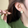 Design fresh white brand cute earrings, flowered, simple and elegant design