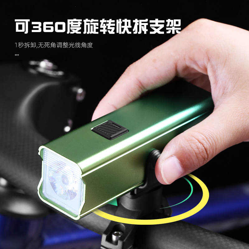 Nuevo transfronterizo nocturno luz de bicicleta USB carga soporte de elevación de montaña pantalla digital luz de bicicleta