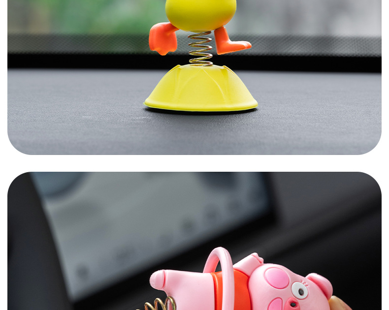 Car Dashboard Spring Doll Cartoon Ornaments Dashboard Skateboard Bear Car Ornaments Car Interior Accessories