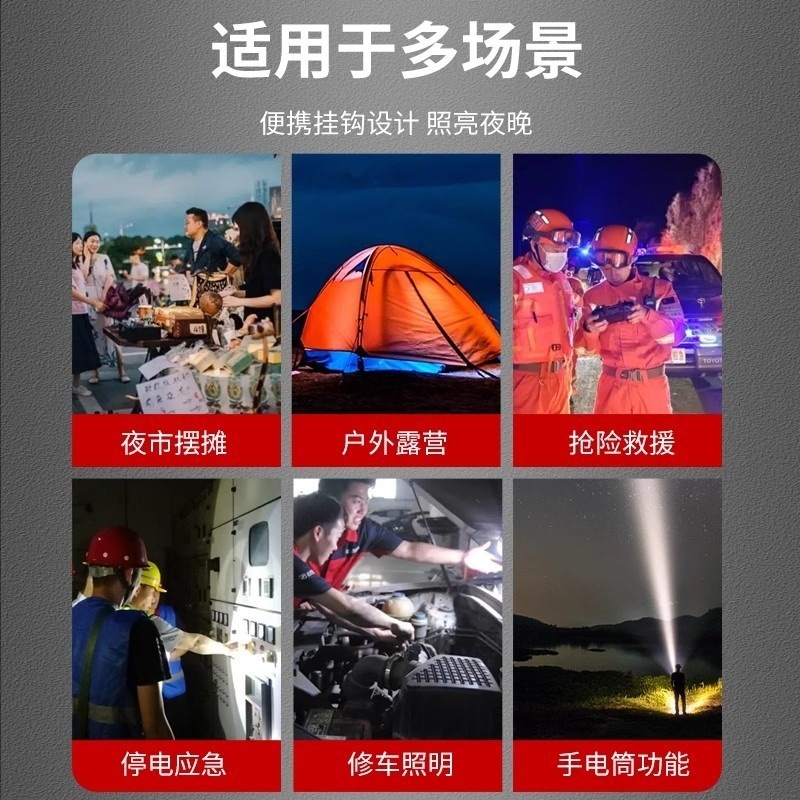 太阳能户外照明充电式帐篷灯露营灯强光超亮超长续航摆摊工作灯|undefined