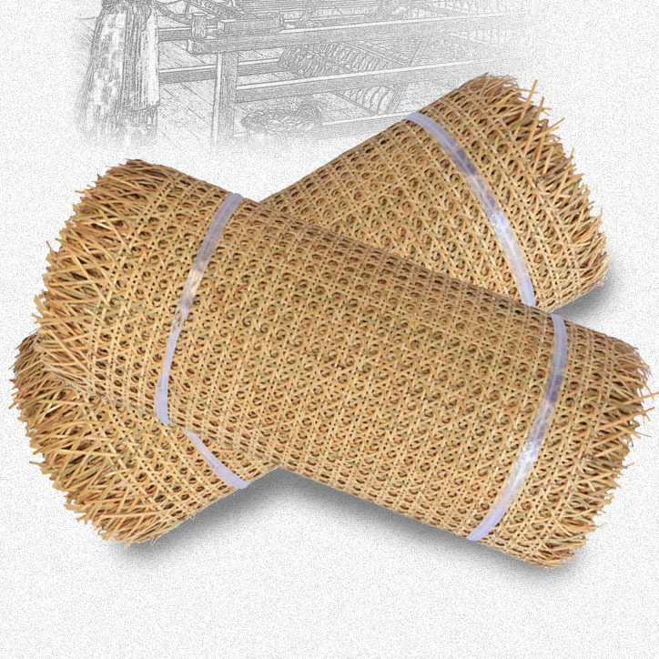 天然八角眼藤编材料柜门背景天花吊顶隔断屏风藤编席子眼笪藤网