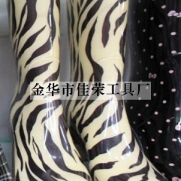 厂家现货花样雨鞋 女式花样雨鞋 PVC高帮雨鞋批发耐摩擦成人雨鞋