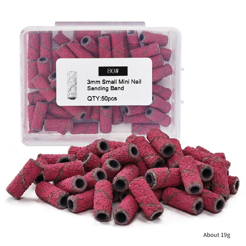 50pcs pink small sand circle box 80#(without bearing)