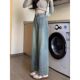 Light-colored New Wide-leg Jeans for Women, Summer Thin, Large Size, High-waisted, Nine-point, Loose and Versatile Straight Pants for Small People