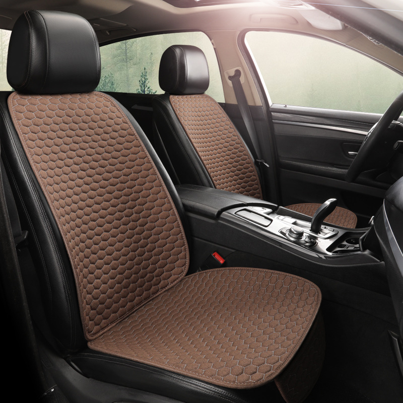 Cojín de asiento de coche de lino natural material respetuoso del medio ambiente cubierta de asiento de coche totalmente rodeado cojín de asiento de coche