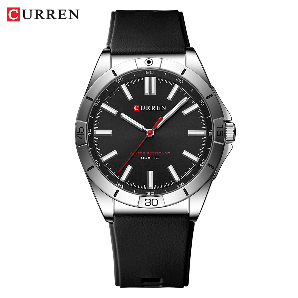 Curren Carian 8449 reloj deportivo para hombre cinta reloj de cuarzo de esfera grande Reloj transfronterizo