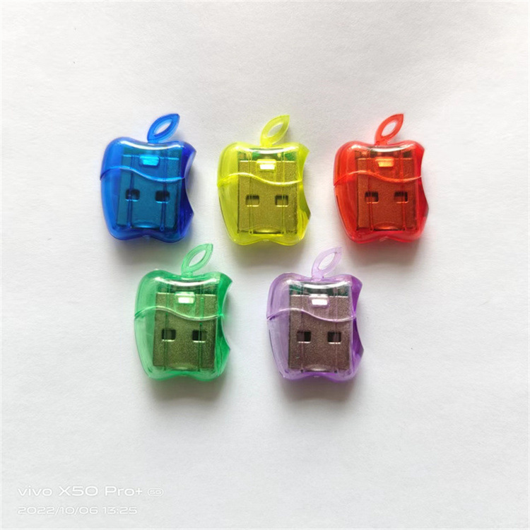 Factory wholesale transparent small flat fruit card reader TF card/mobile phone memory card USB2.0 bird style card reader