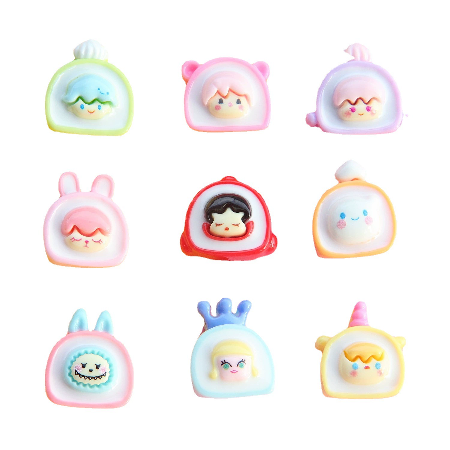 Cartoon cream hairpins, accessory, accessories, wide color palette