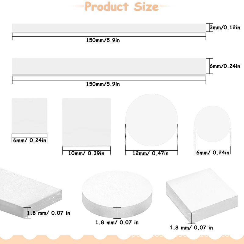 卸売子供手作り六角形フォーム両面テープDIYカード白い高粘角型ロングスポンジテープ