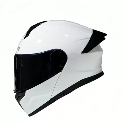 men, all-season universal electric vehicle Motosiklet kaskı (dəbilqə) - ceramic-white-black-tea-mirror-m-54-55
