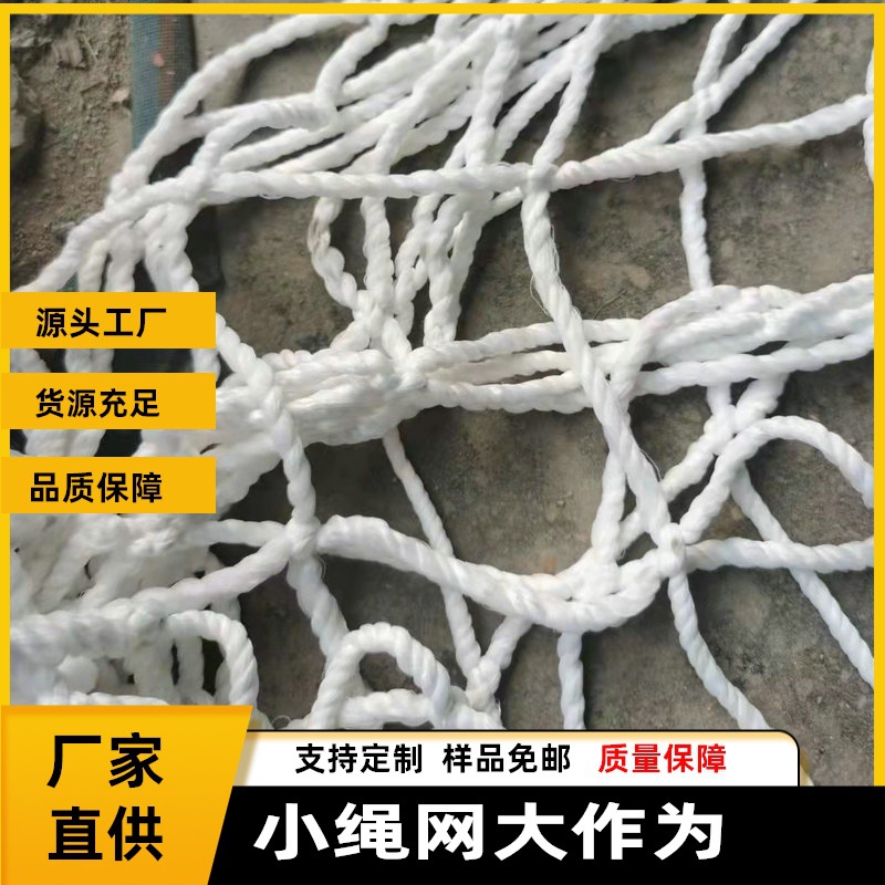 番禺南沙海珠琶洲建筑施工白色防坠网 大眼网 5*6米高空防护网