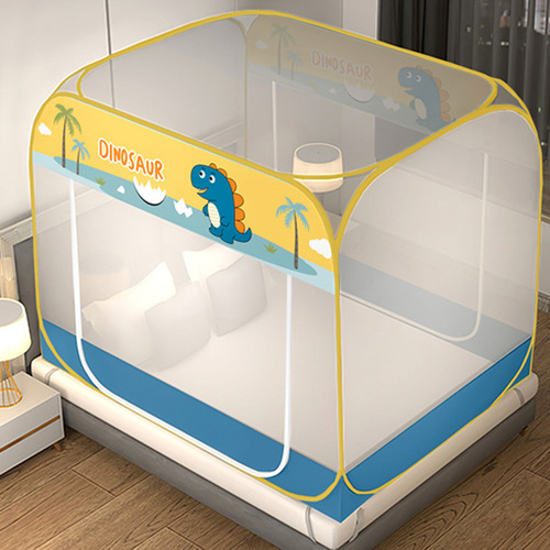 New Product Large Top Free Installation Mosquito Net Yurt with Double Doors Anti-Drop Bed Foldable Encrypted Anti-Mosquito Bed Curtain
