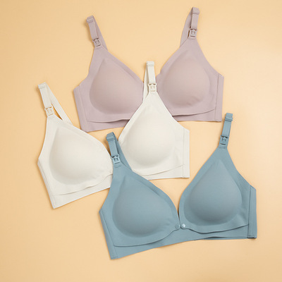 Spring and summer new pattern pregnant woman Wireless Open in the front buckle lactation Bras Underwear nurse Gather No trace Light and thin Bra wholesale