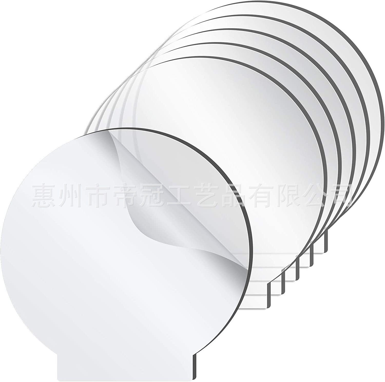 惠州厂家亚克力透明板方形圆形用于LED灯底座桌标志DIY展示架项目