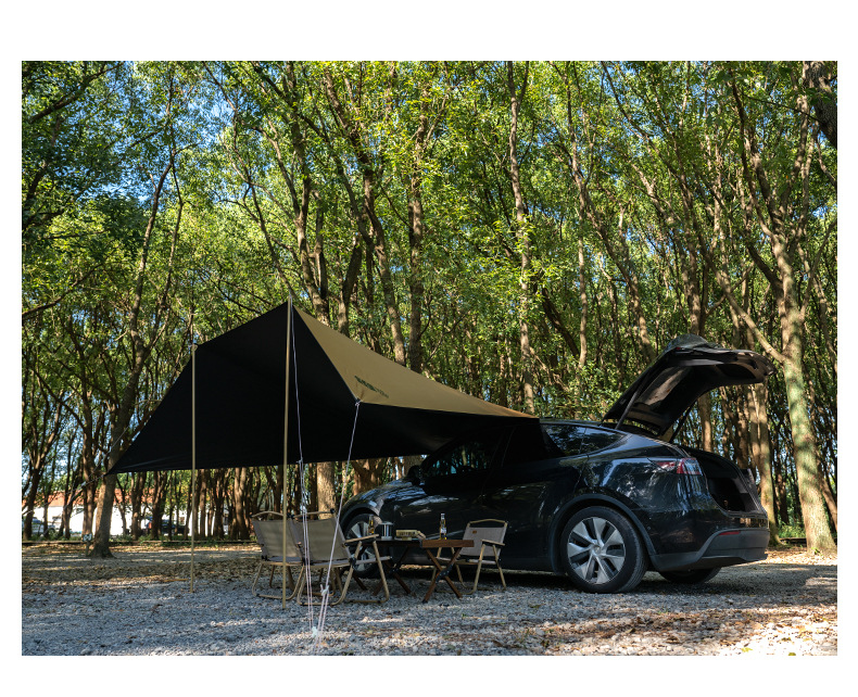 Explorer Roof Side Canopy Full Blackout Camping Canopy Tent Rear Tent Sunshade Universal for Camping Vehicles