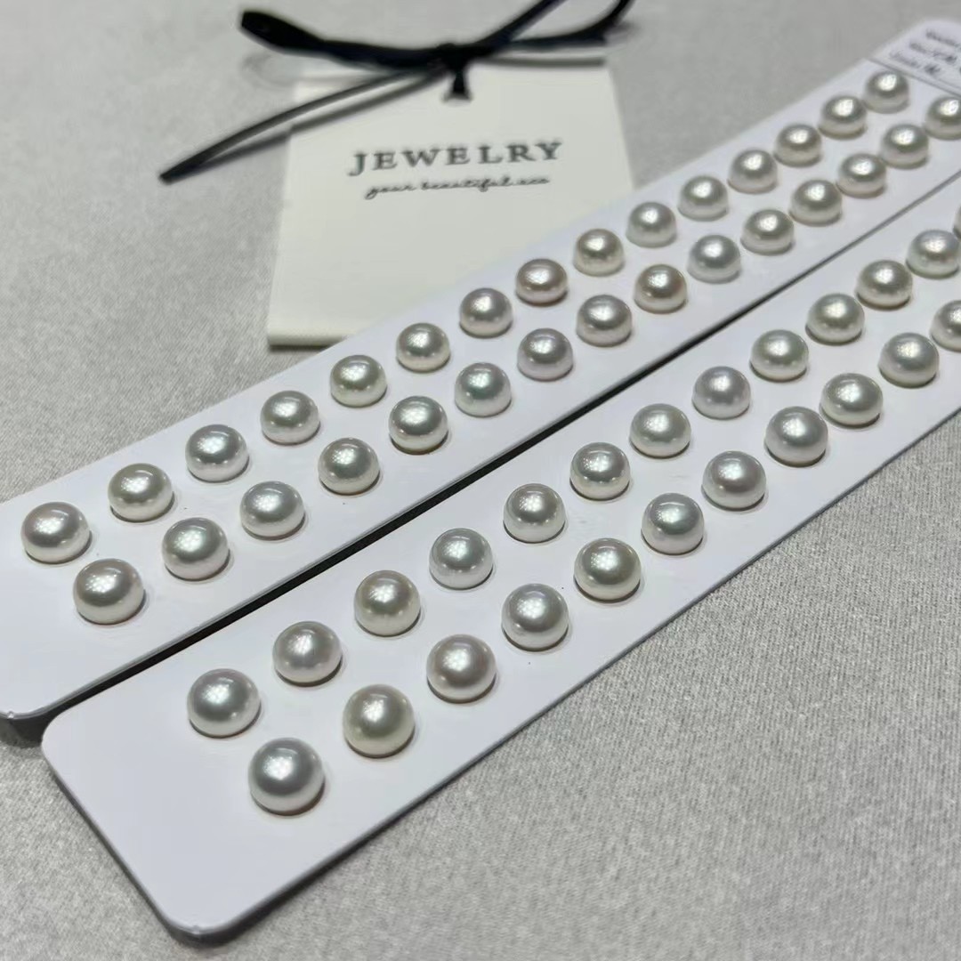 8-9MM 씨없는 흰색 진주, 거의 완벽하고 두껍고 둥근 찐빵, 절묘한 장식, 최고의 기념품,  귀걸이
