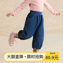 童贝童装2025年秋季新款男女童韩版牛仔裤束脚百搭儿童休闲长裤