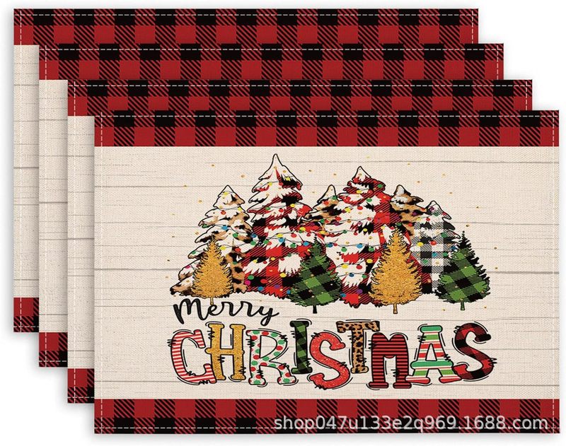 クロスボーダー新しいクリスマス装飾クリスマステーブルフラグクリエイティブクリスマステーブルクロスプレースマットクリスマステーブル装飾ホームデコレーション|undefined
