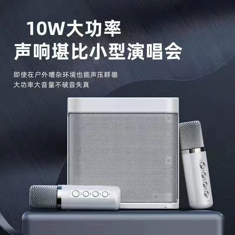YS203K песня Bluetooth-динамик трансграничный беспроводной двойной микрофон KTV универсальный домашний уличный 203 Bluetooth-динамик