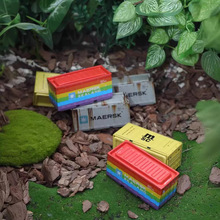 精冠展示盒集装箱收纳盒铁皮微缩迷你模型摆件收纳泡泡玛特盲粒