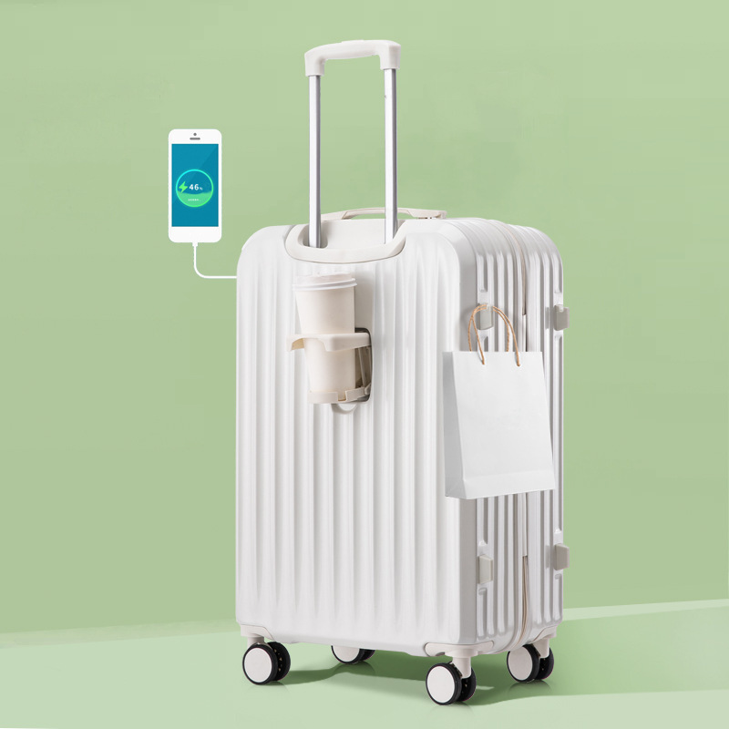 Nueva maleta multifuncional de explosión silenciosa rueda universal de 24 pulgadas caja de palanca de tracción de contraseña