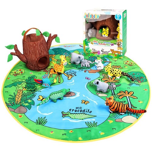 jollybaby game mat gift box 0-3 years old baby crawling mat crawling mat early education educational parent-child interactive toy