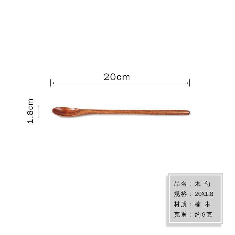 Cuchara de mango largo al por mayor de fábrica Cuchara de madera para comer Cuchara de cocina de madera para el hogar Cuchara de sopa Cuchara de arroz Cuchara de agitación