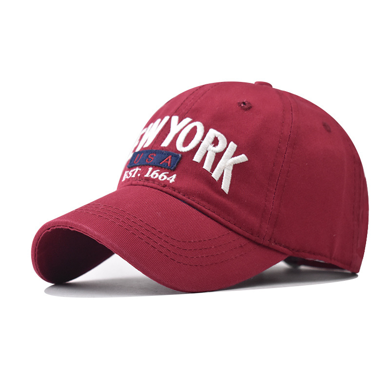 Algodón NUEVA YORK letra grande gorra de béisbol bordada para hombres y mujeres primavera, verano y otoño simple gorra a prueba de sol image 8