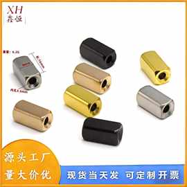 不锈钢长方体手链隔珠 手串编织手链圆孔立体散珠DIY饰品配件批发