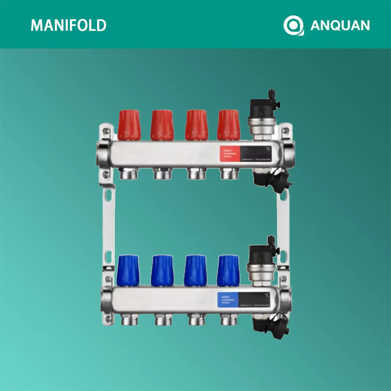 不锈钢分集水器手动款分集水器大流量地暖分集水器配排污阀分水器